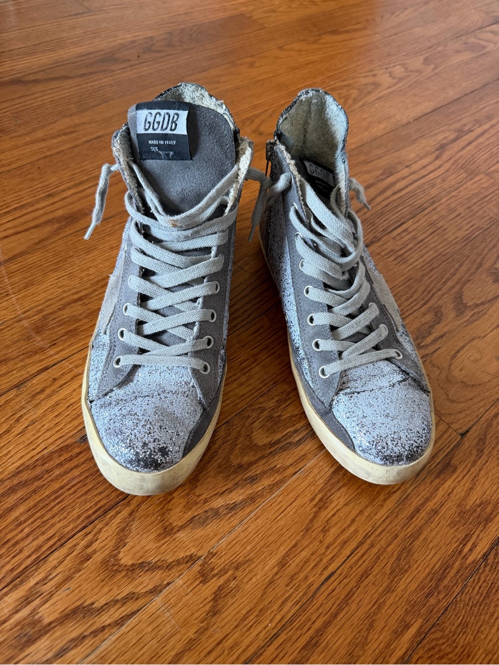 Golden Goose GGDB Grey High-Top Sneakers